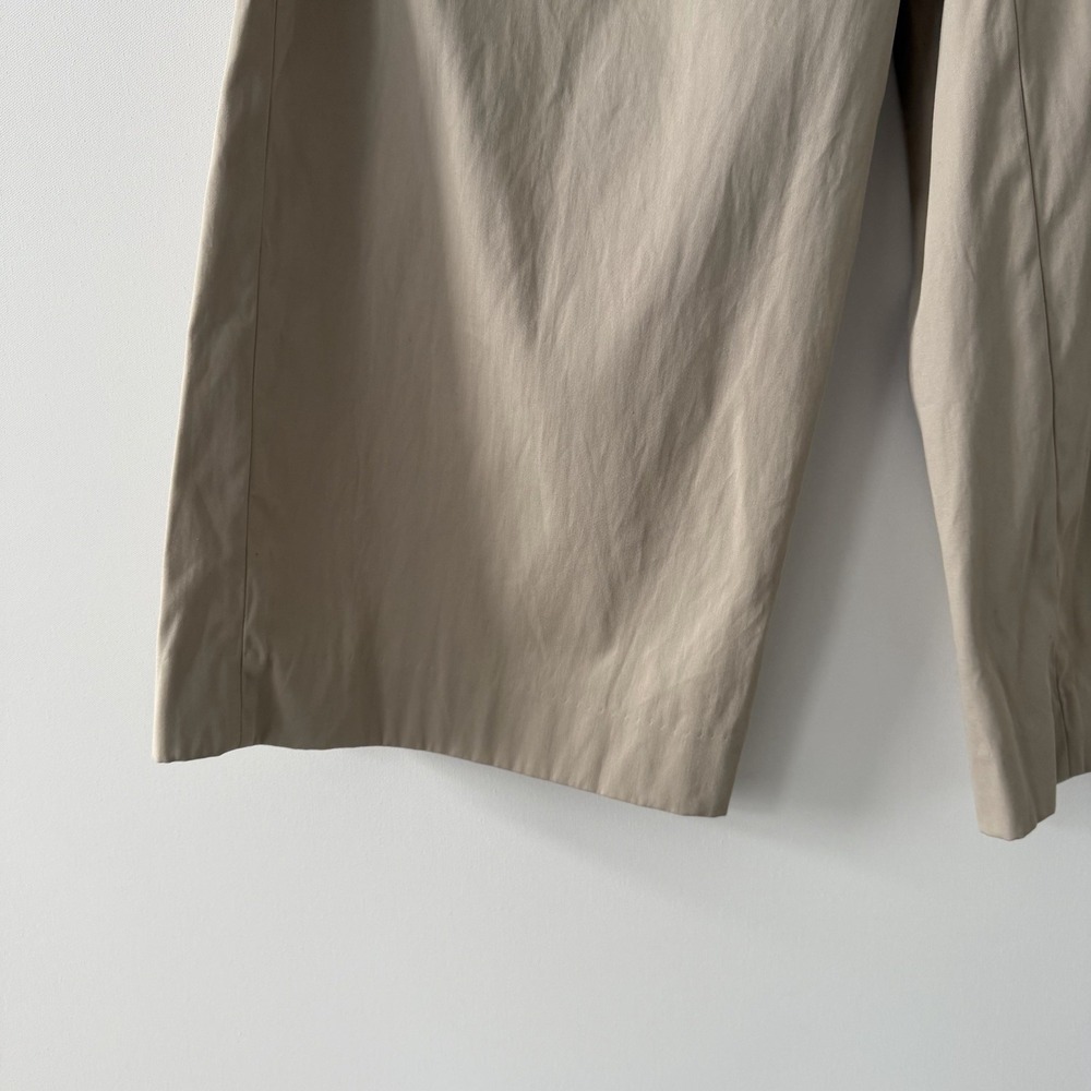 COS Pleated Wide Leg Pants Womens 2 26x28 Beige High Rise Cotton - Picture 3 of 8